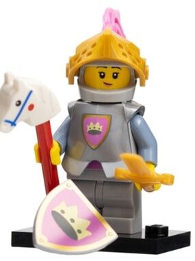 LEGO SERIES 23 "Knight of the Yellow Castle" col23-11 with stand, pamphlet & acc